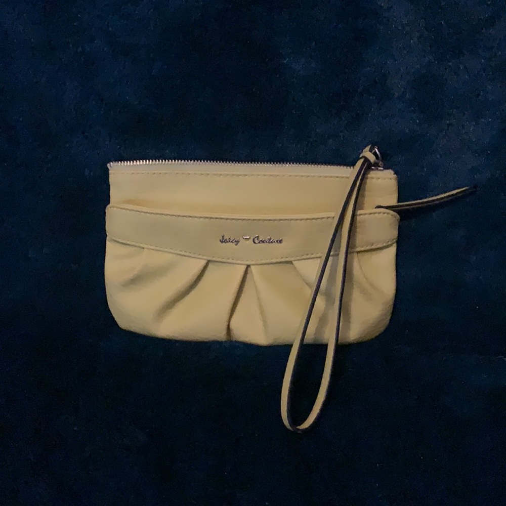 Juicy couture yellow leather wristlet
